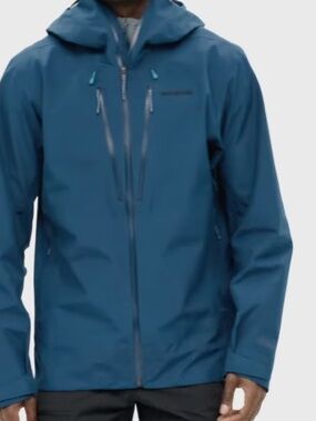 Patagonia Blue Rain Jacket 2XL XXL Triolet Raincoat